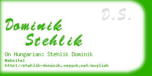 dominik stehlik business card